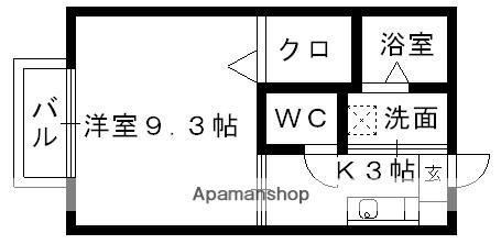 エクシブ(1K/2階)の間取り写真