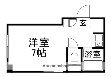 ラポールコート大手門(ワンルーム/3階)の間取り写真