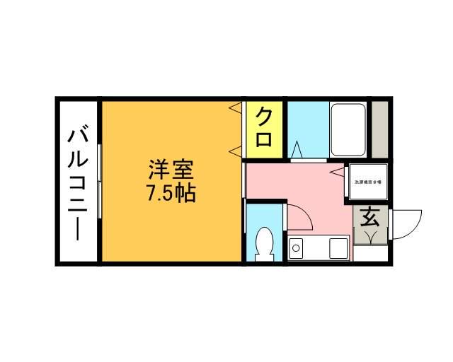 西新IGビレッジ(1K/2階)の間取り写真