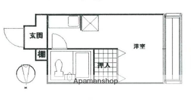 エル西新(ワンルーム/2階)の間取り写真
