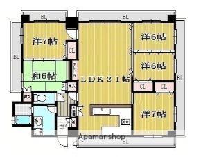 サバーブ百道(5LDK/2階)の間取り写真