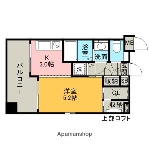 ゴールド大濠(1K/5階)の間取り写真