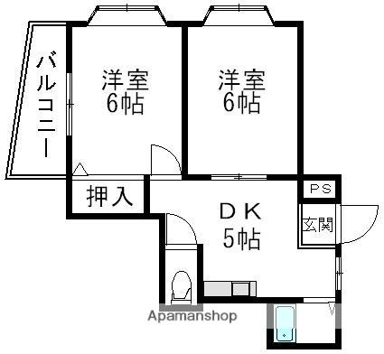 シグナスハイツ(2DK/3階)の間取り写真