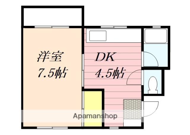 竹内ハウス(1DK/1階)の間取り写真