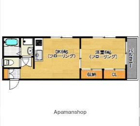 クロスロード室見駅前(1DK/5階)の間取り写真