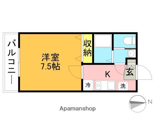 リード桜坂(1K/10階)の間取り写真