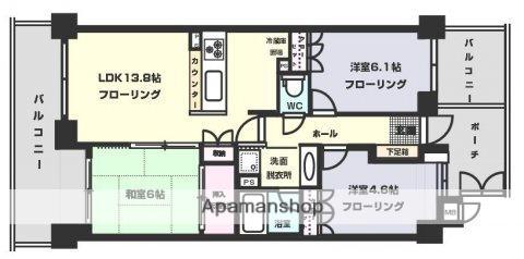原パークホームズ(3LDK/5階)の間取り写真