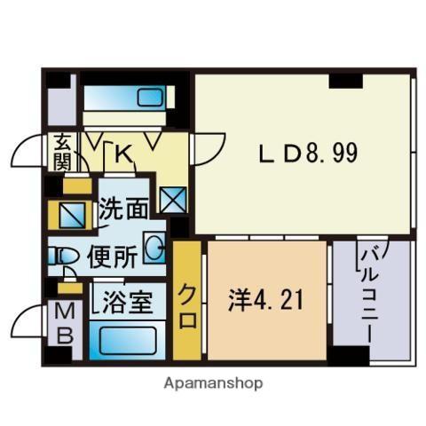 THE APARTMENT(1LDK/4階)の間取り写真
