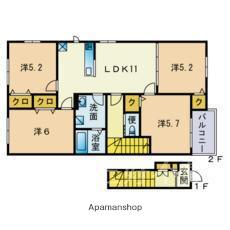 メゾン丸福(4LDK/2階)の間取り写真