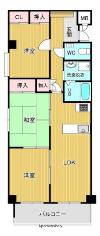 グランドメゾン藤崎(3LDK/2階)の間取り写真