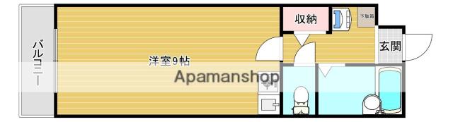 スリム藤崎Ⅱ(ワンルーム/1階)の間取り写真