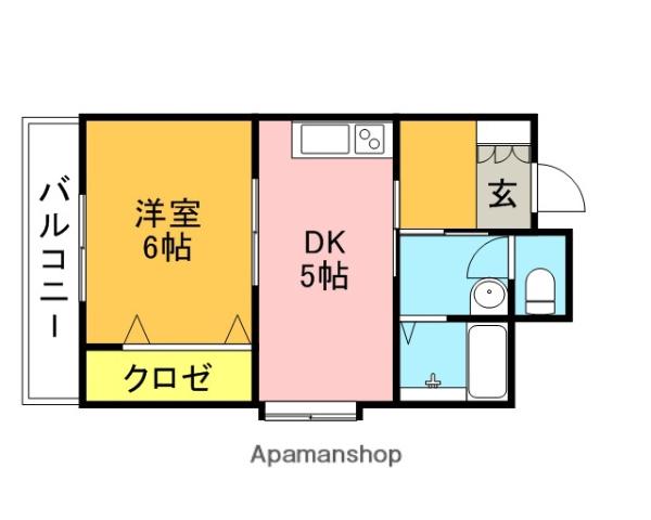 コムフォート室見(1DK/3階)の間取り写真