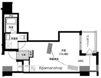 レジディア西新(ワンルーム/5階)の間取り写真