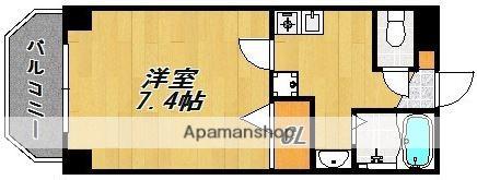 プラネット室見(1K/2階)の間取り写真