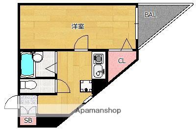 OAK VILLA NISHIJIN サウス 4TH(1K/6階)の間取り写真