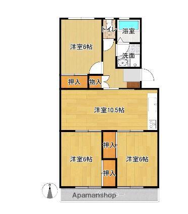 中野ハイツ(3LDK/1階)の間取り写真