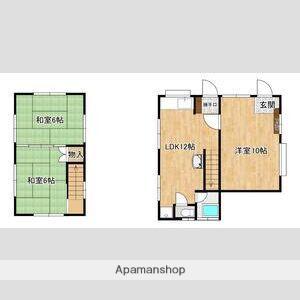 筑肥線 下山門駅 徒歩5分 2階建 築53年(3LDK)の間取り写真