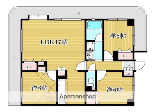 朝日プラザ小戸リバージュ(4LDK/2階)の間取り写真