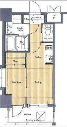 ネストピア大濠公園駅前(1DK/2階)の間取り写真