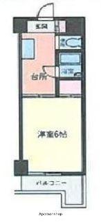 ホワイトマンション西新(1K/3階)の間取り写真