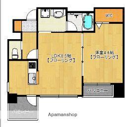 プリュネル荒江(1LDK/8階)の間取り写真