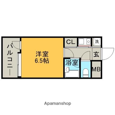 ポルグラシア大手門(1K/8階)の間取り写真