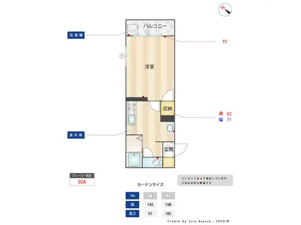 フォルム西新(ワンルーム/1階)の間取り写真