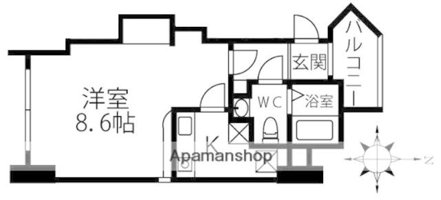 ルナ・コースト室見(1K/5階)の間取り写真
