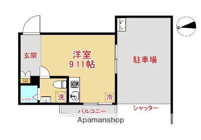 ガレット藤崎南(ワンルーム/1階)の間取り写真