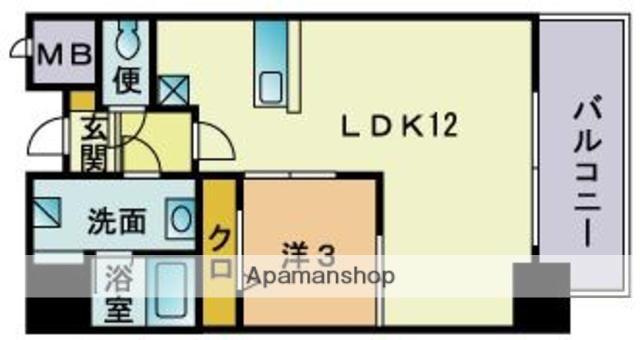 MAIZURU BAY MID SQUARE(1LDK/11階)の間取り写真