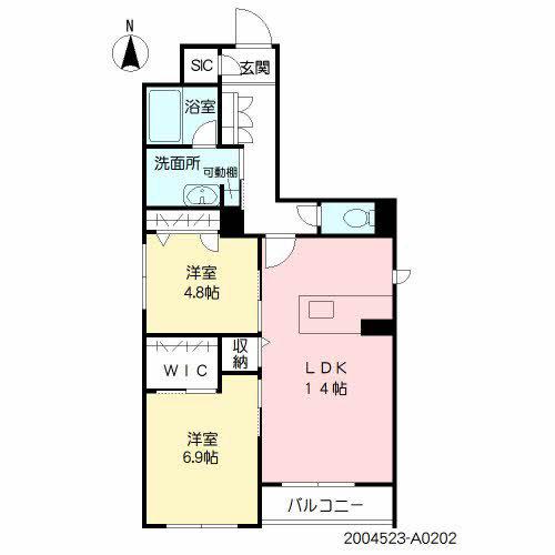 PRECIOUS COURTⅡ(2LDK/2階)の間取り写真