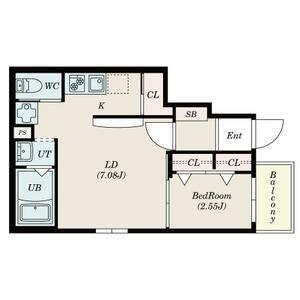 RESIDENCE城西(1LDK/1階)の間取り写真