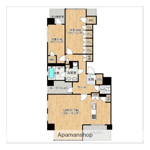 ザ・ライオンズ大濠公園(2SDK/13階)の間取り写真