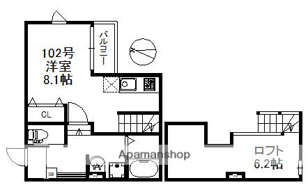 STYLE 小戸(ワンルーム/1階)の間取り写真