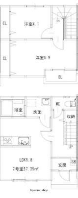 ENRICHE賀茂(2LDK/1階)の間取り写真