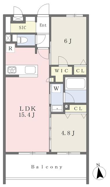 LOCRAS ATAGO(2LDK/5階)の間取り写真