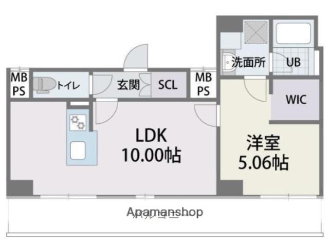 石丸2丁目レジデンス(1LDK/3階)の間取り写真