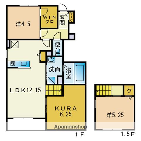 BELLE LEAD藤崎駅南(2SLDK/1階)の間取り写真