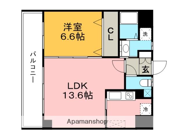 レジデンス東櫛原(1LDK/2階)の間取り写真