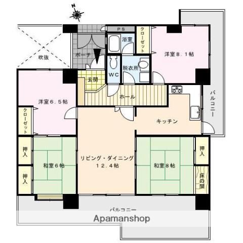 グランドシャルマン(4LDK/7階)の間取り写真