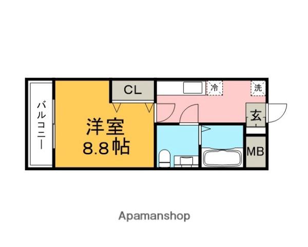 P-COM KOGA(1K/5階)の間取り写真