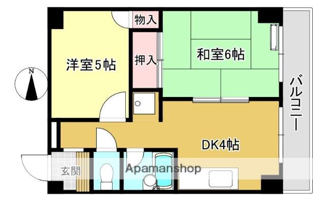 コーポラスF3(2K/3階)の間取り写真