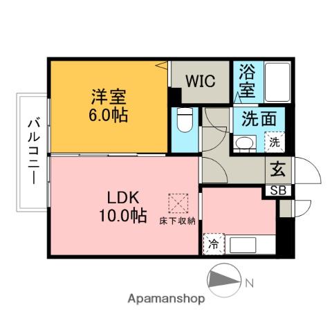 ファミリア・ガーデン A棟(1LDK/1階)の間取り写真