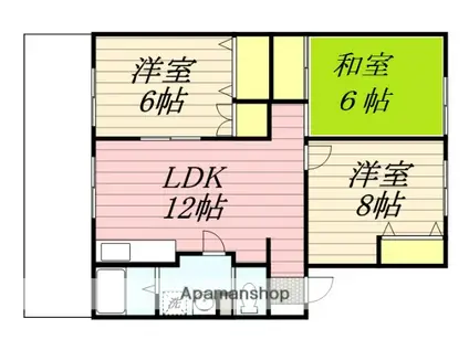 ミカハウス(3LDK/2階)の間取り写真