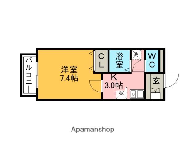 メゾン・ド・アブリール(1K/3階)の間取り写真