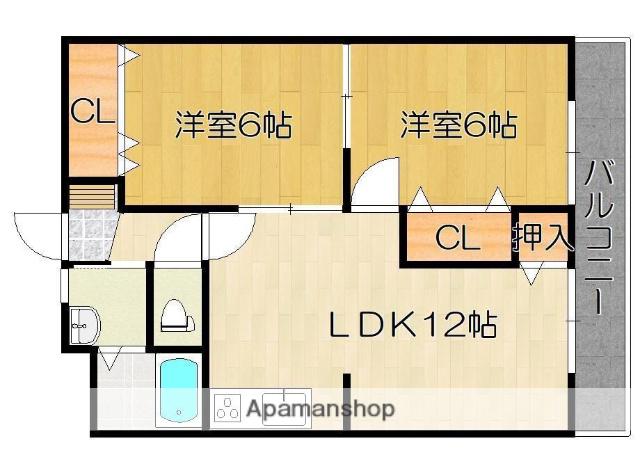 マンションセンチュリー(2LDK/4階)の間取り写真