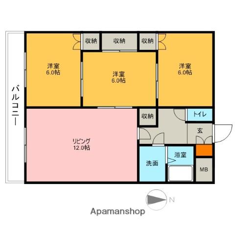 エテルナエーカーズ(3LDK/8階)の間取り写真