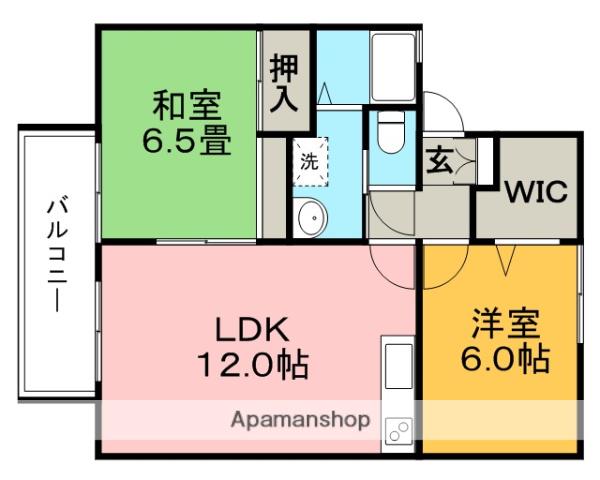 ファミーユシャトー(2LDK/2階)の間取り写真