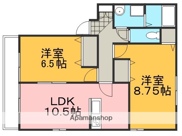 メゾンドカンパーニュA(2LDK/1階)の間取り写真