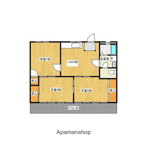 TRハイツ(3DK/3階)の間取り写真